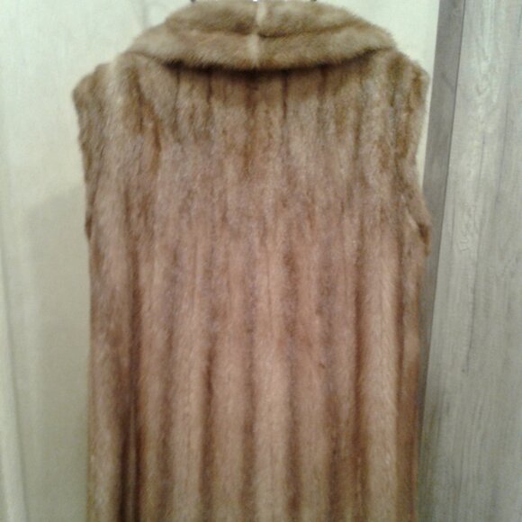 WOMEN REAL NATURAL MINK FUR VEST COAT JACKET WOMEN BROWN TAN M MEDIUM L LARGE 10 - Picture 13 of 13